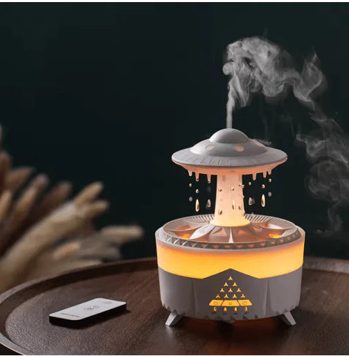 Mushroom Air Humidifier – 7-Color Lights & Aromatherapy