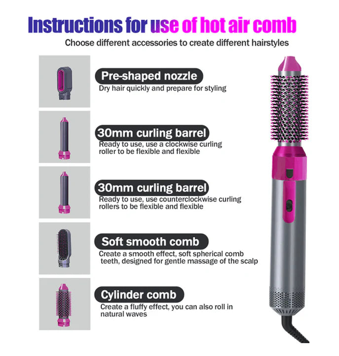Hot Air Brush (5-in-1) – Complete Styling Solution